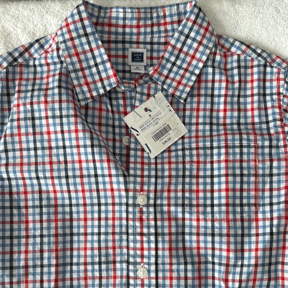 Janie and Jack Plaid Button-Up Shirt